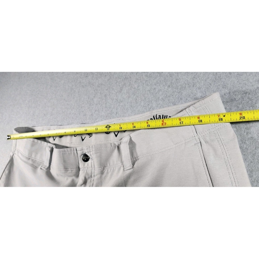 Callaway Men's Khaki Chino Shorts, Size 38, Tan, Inseam 9", Polyester - Picture 5 of 7